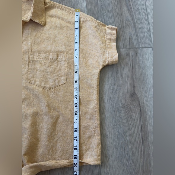 Madewell Mustard Linen Shirt - Picture 4 of 7